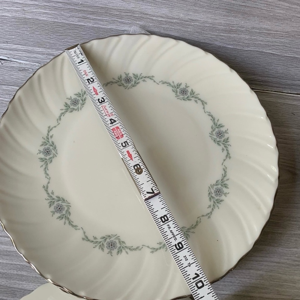 Lenox musette dinner plates set of 2 silver platinum rim